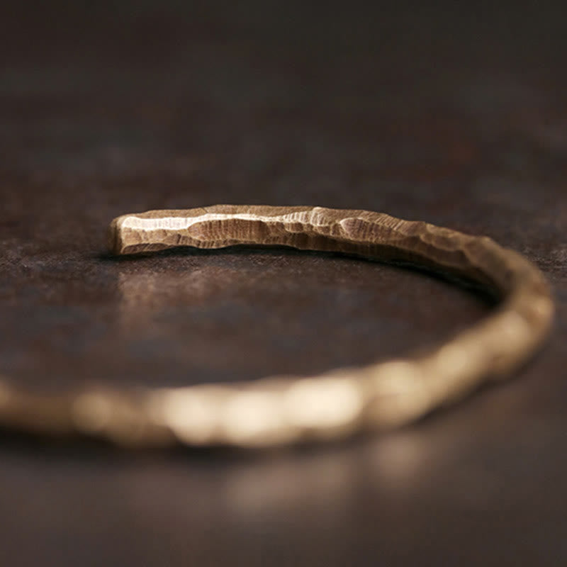 Copper Tibetan Luck Cuff Bracelet 63mm Unisex Spiritual