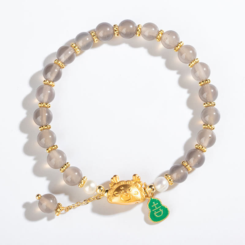 Year of the Dragon Red Agate Luck Bracelet 6mm Unisex
