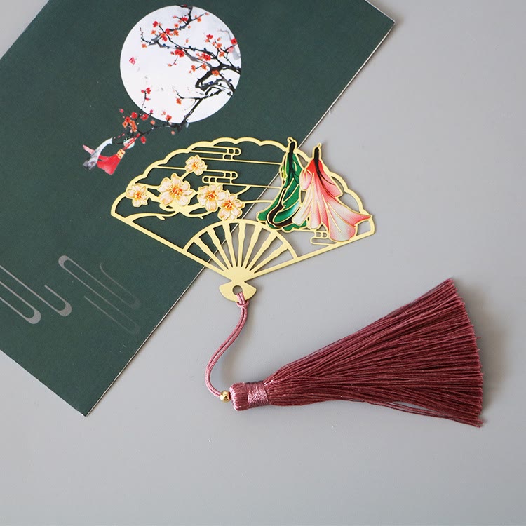 Traditional Lotus Symbol Brass Bookmark | New Beginnings