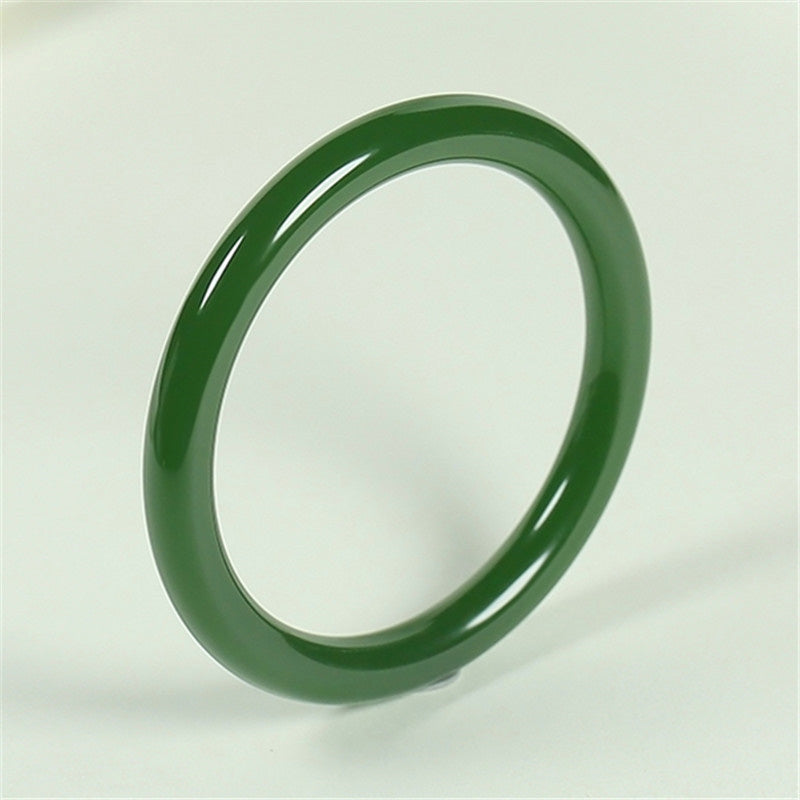 Longevity Cyan Jade Bangle Bracelet 56mm for Healing