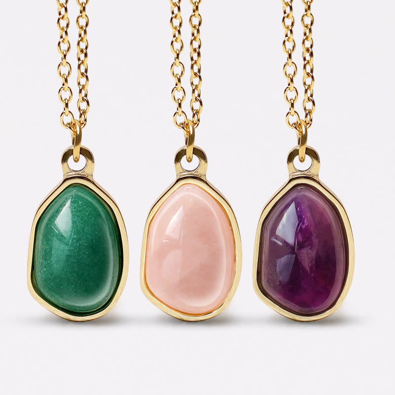 Natural Rose Quartz Necklace Pendant for Unconditional Love & Healing