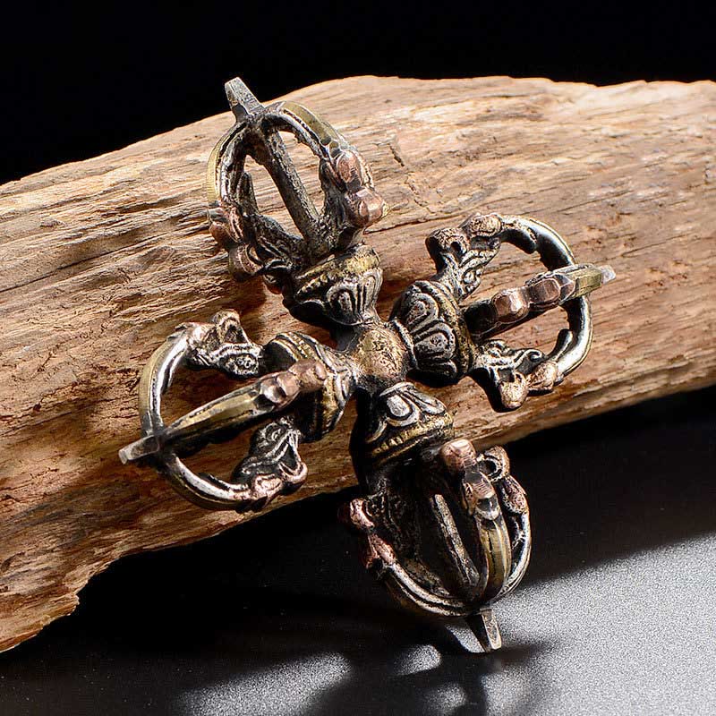 Handmade Copper & Iron Double Dorje Vajra for Meditation