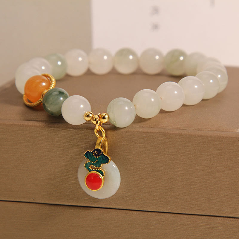 Jade Auspicious Clouds Prosperity Bracelet for Women