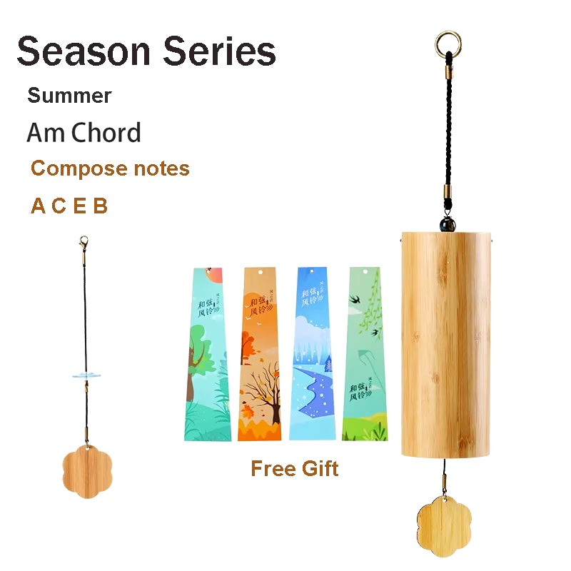 Windbell Bamboo Wind Chime 8 Tone Rods Windchimes Zen Meditation Craft Home Garden Patio Hanging Ornaments C G Am Dm Chord