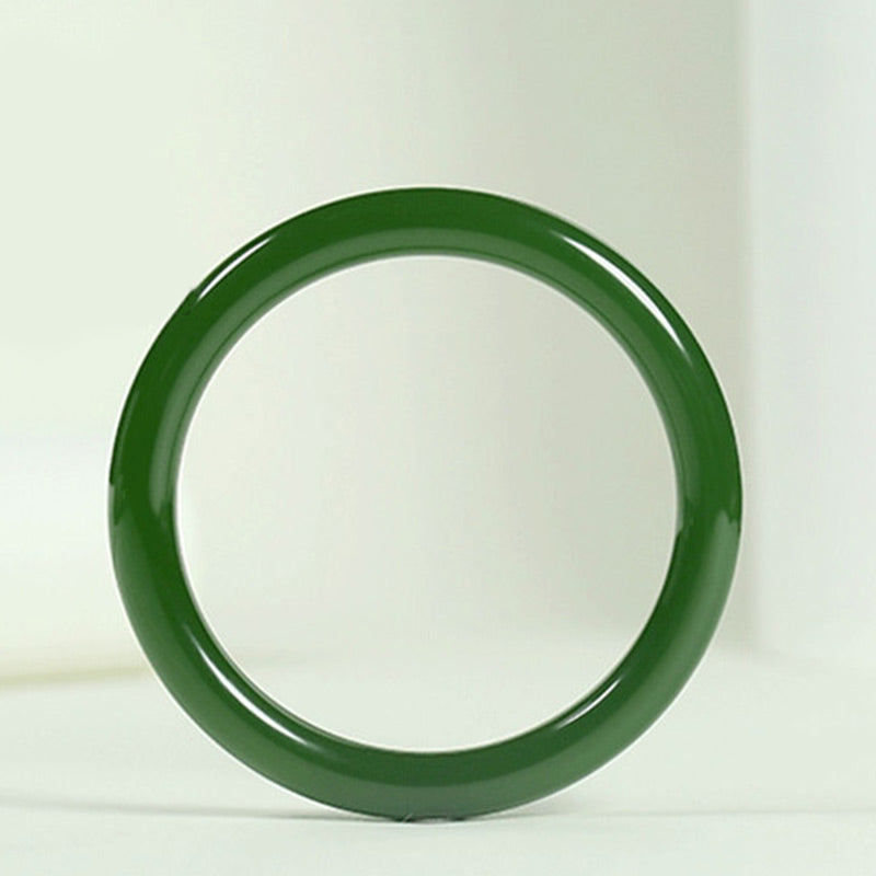 Longevity Cyan Jade Bangle Bracelet 56mm for Healing
