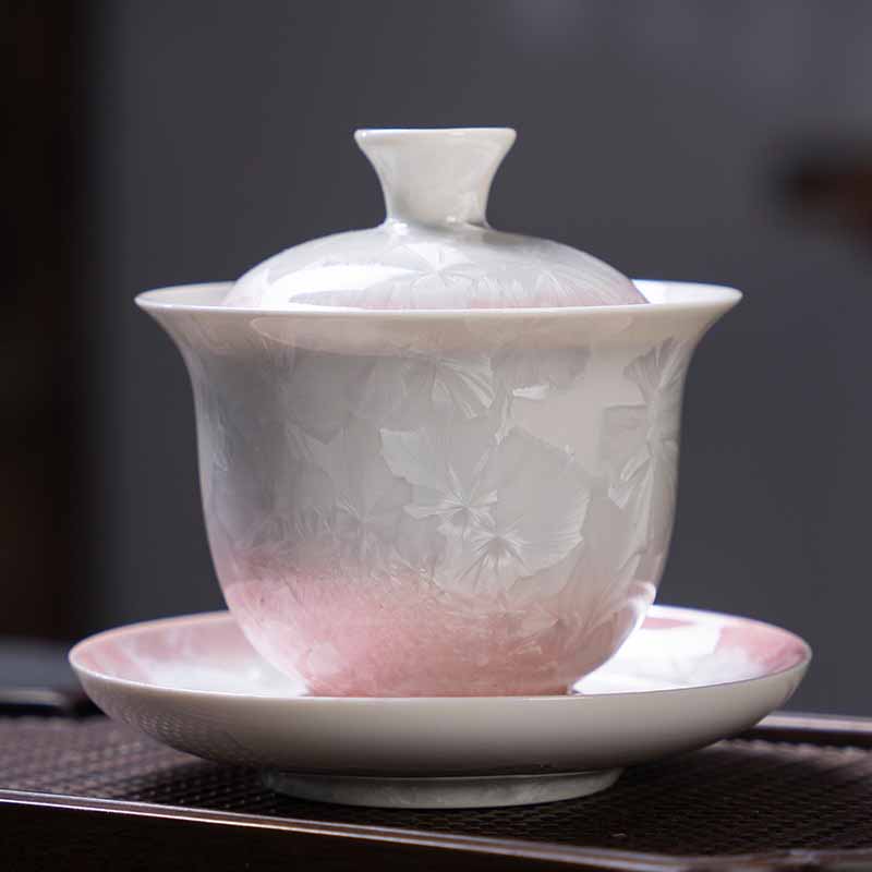 Traditional Ceramic Sancai Gaiwan Tea Cup 180ml for Meditation