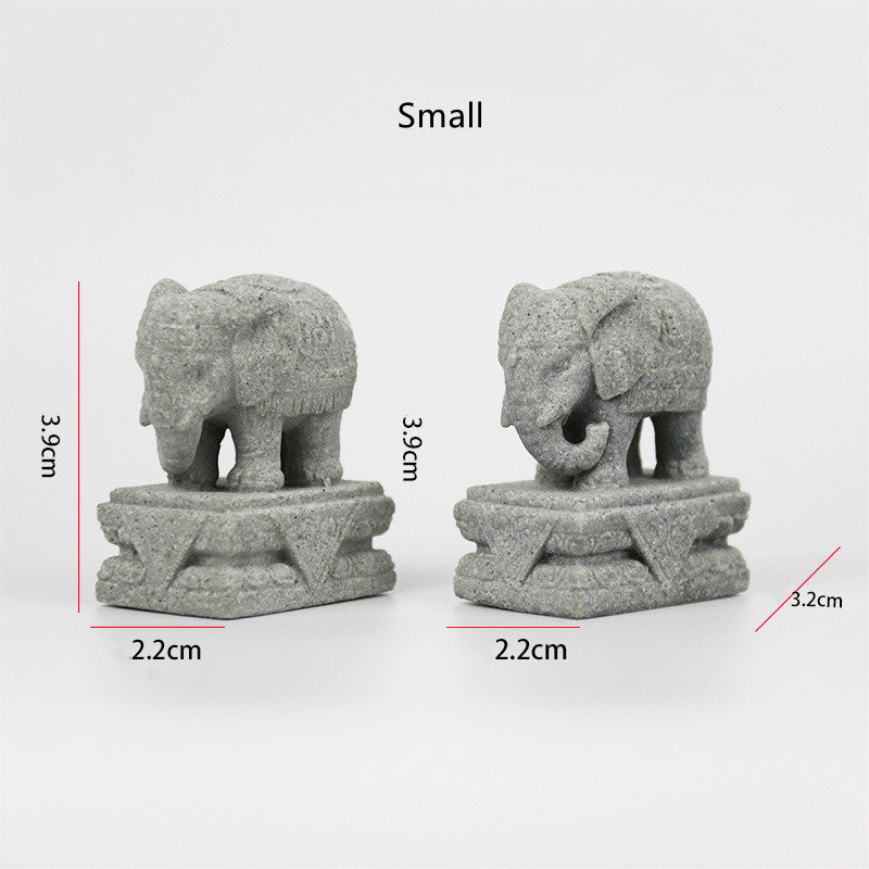 Fu Dogs Elephant Turtle Spiritual Statues Set for Home Blessings