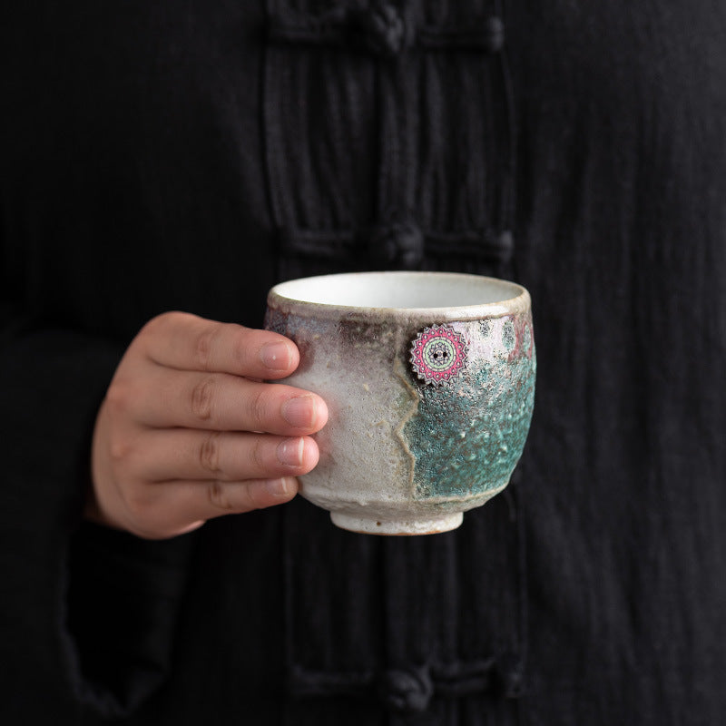 250ml Sunflower Kiln Change Ceramic Zen Coffee Mug