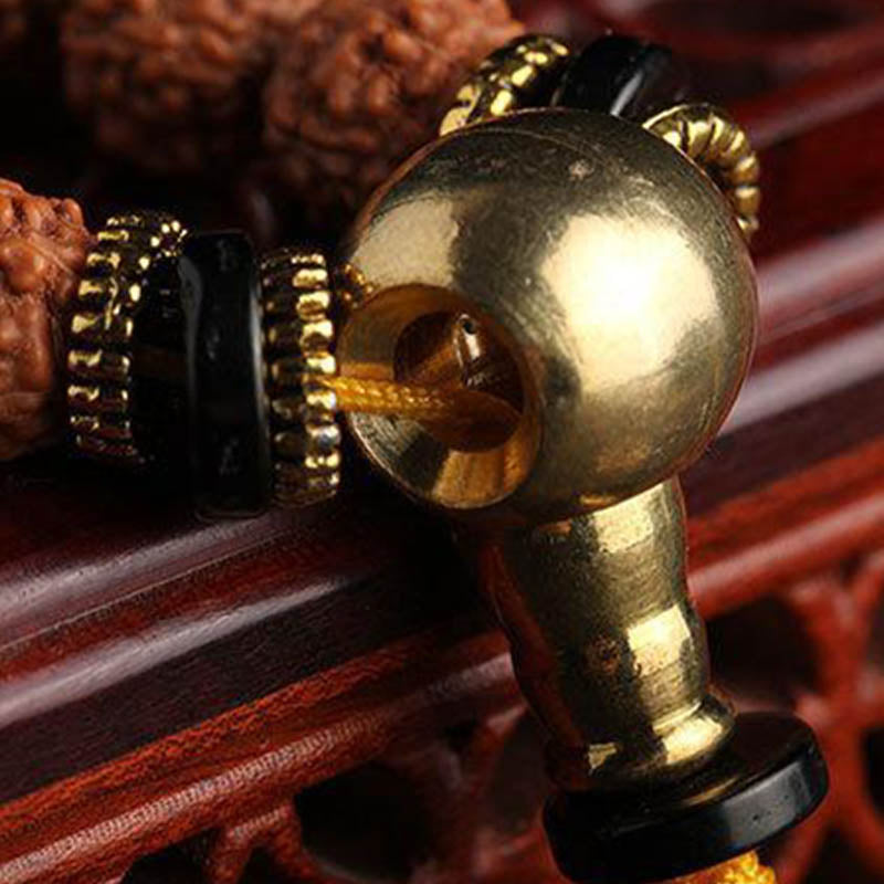 108 Beads Bodhi Seed Mala Bracelet for Meditation & Luck
