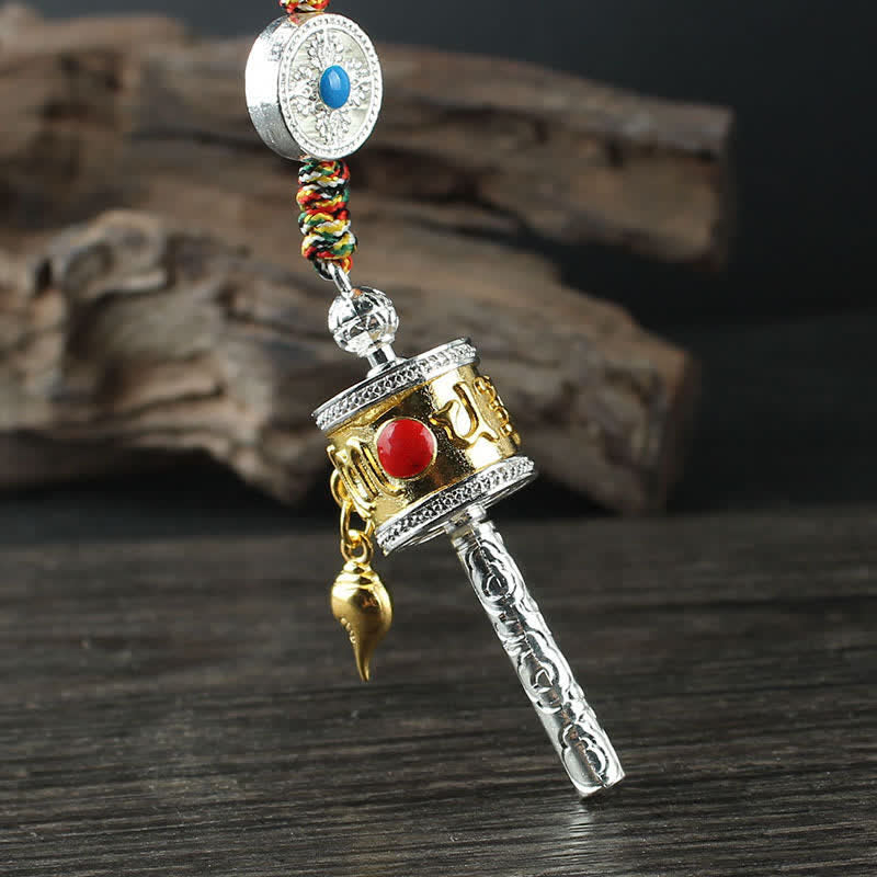 Tibetan Om Mani Padme Hum Prayer Wheel Meditation Decor