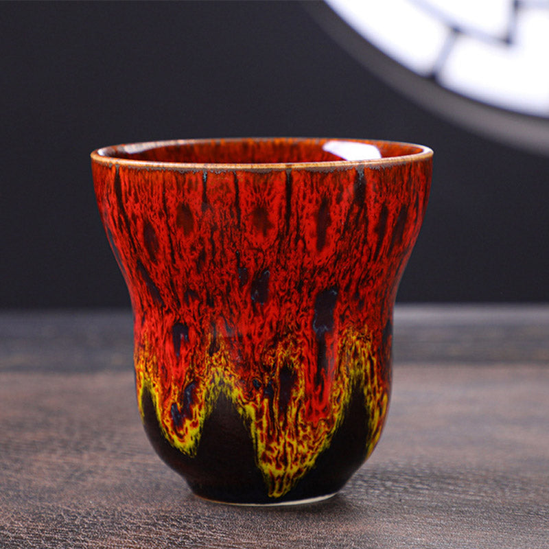 Vintage Kiln Change Ceramic Coffee Mug 150ml Zen Decor