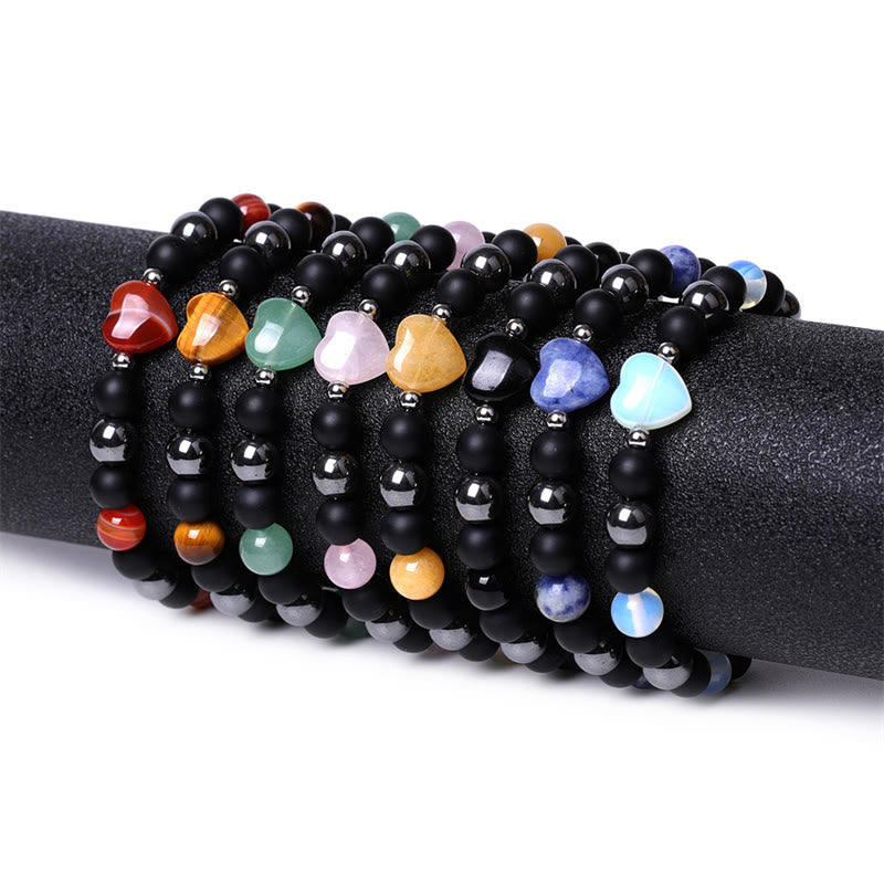 Black Onyx & Tiger Eye Protection Bracelet 8mm Beads