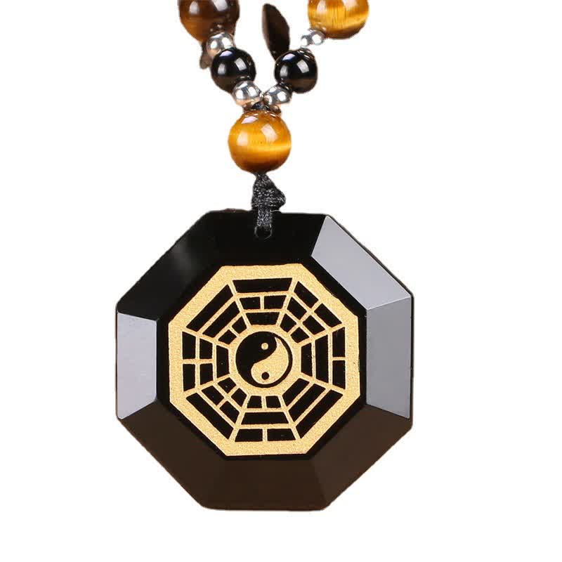 Black Obsidian Yin Yang Necklace | Purification & Balance