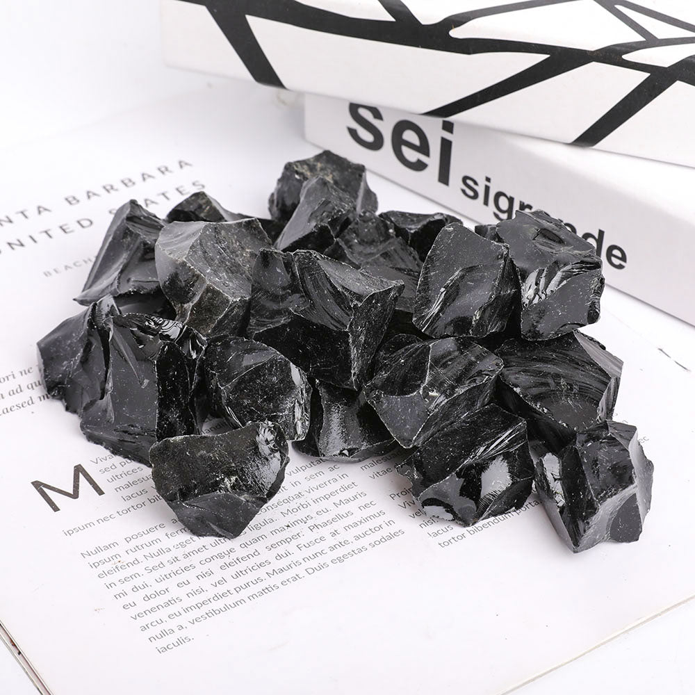 1kg Black Obsidian Raw Healing Stone for Grounding
