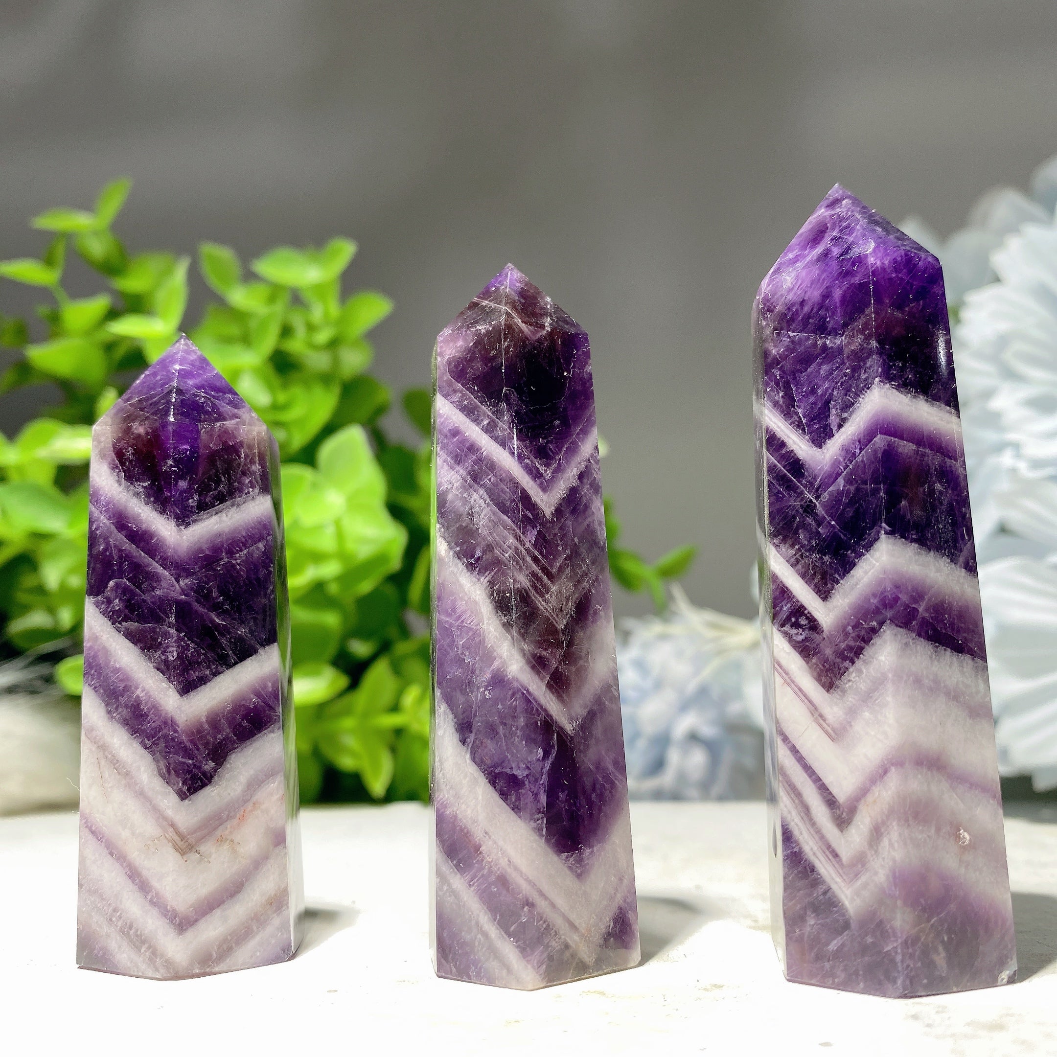 2.0-3.0" Amethyst Crystal Points for Healing Energy