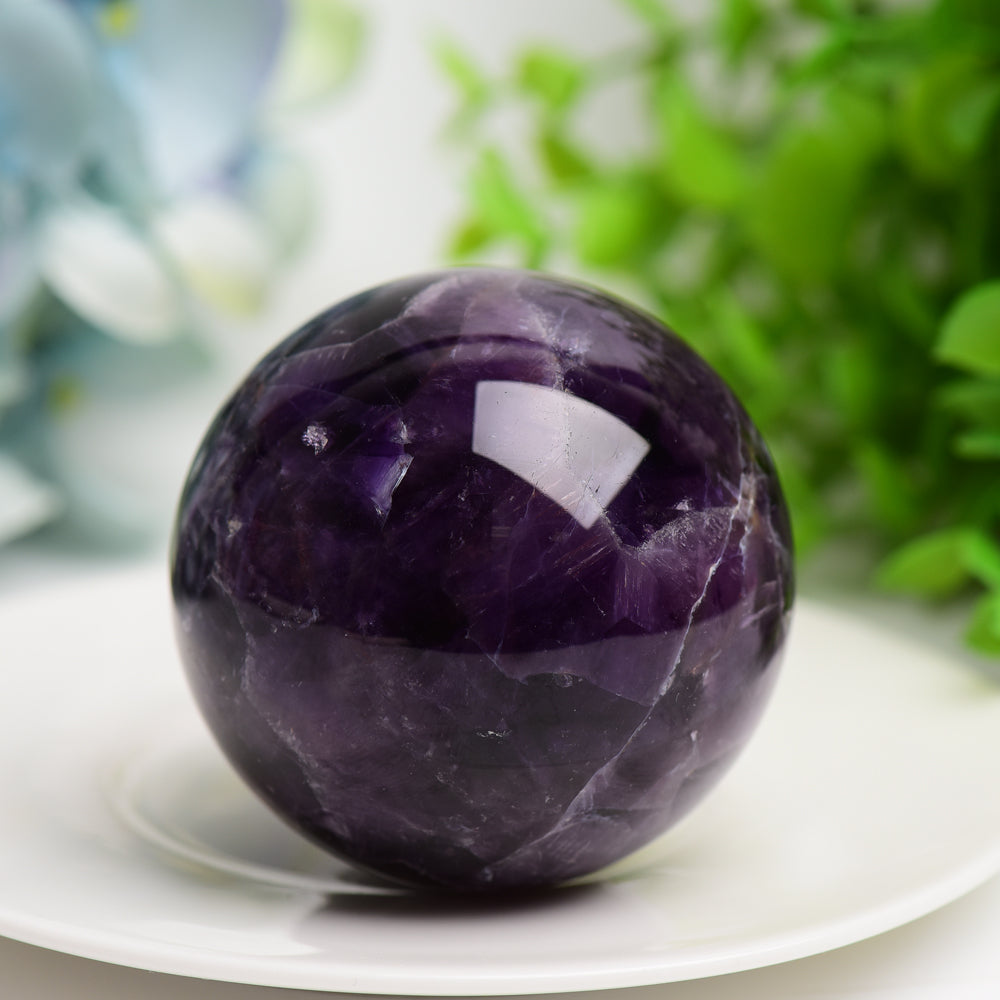 2.0-4.0" Amethyst Crystal Sphere for Meditation & Healing