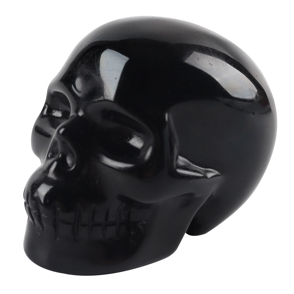 2.0" Black Obsidian Crystal Skull Sculpture for Meditation