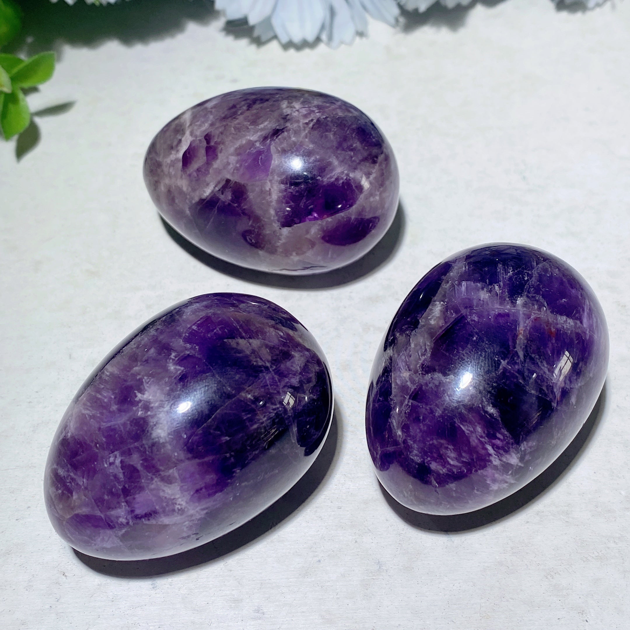 2.0 inch Amethyst Crystal Egg for Healing & Meditation