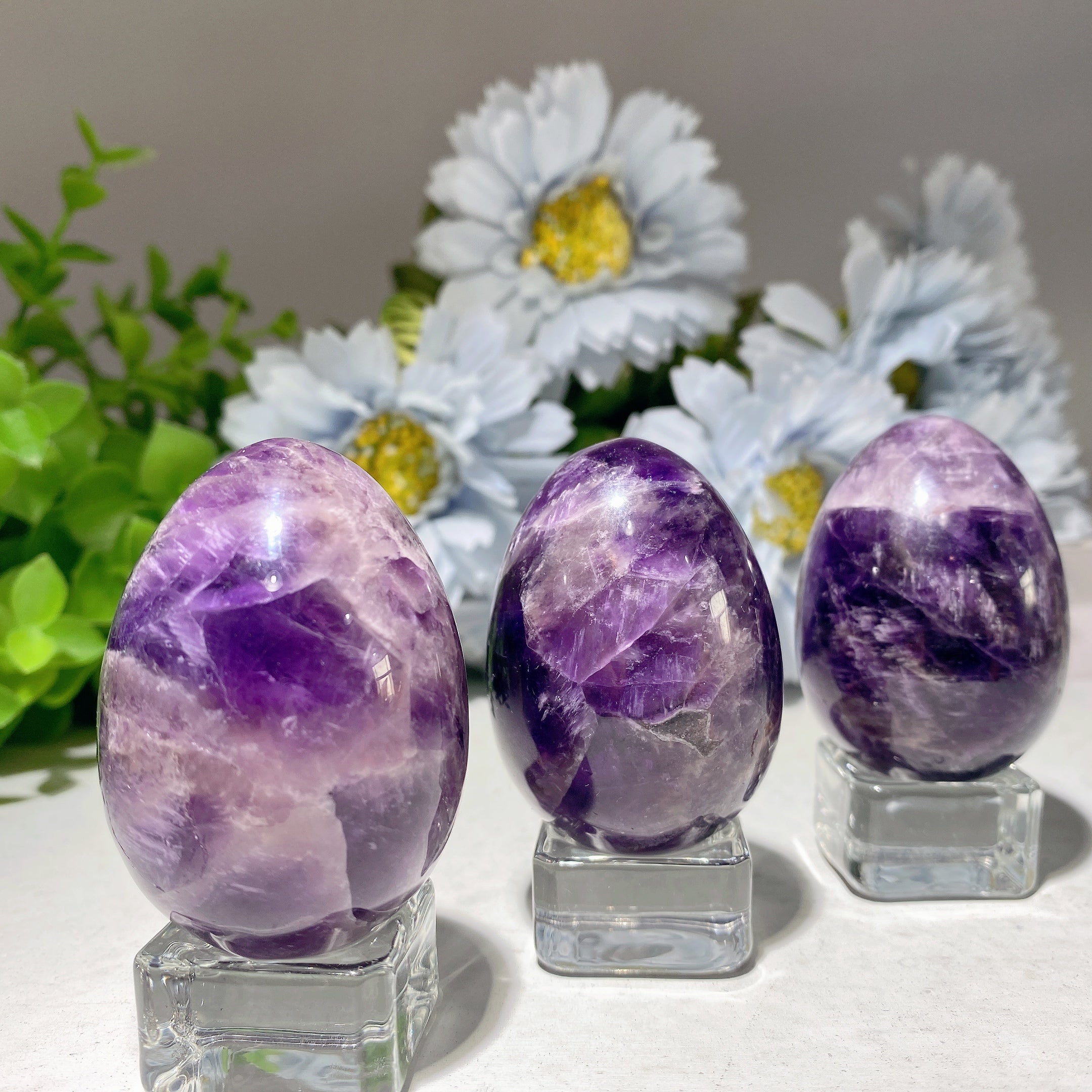 2.0 inch Amethyst Crystal Egg for Healing & Meditation