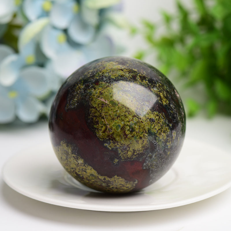 2.0 Inch Dragon Blood Stone Crystal Sphere for Energy Healing
