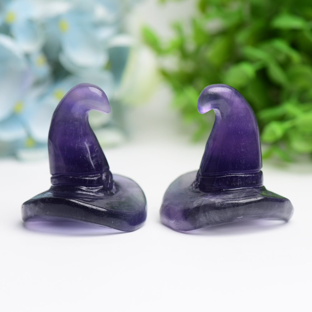 2.0 Inch Fluorite Witch's Hat Crystal Figurine