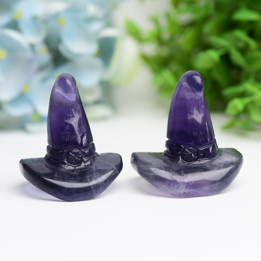 2.0 Inch Fluorite Witch's Hat Crystal Figurine