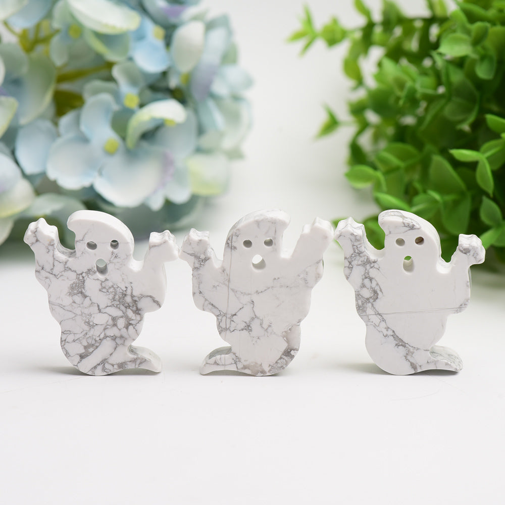 2.0 Inch Howlite Ghost Crystal Decor for Spiritual Home