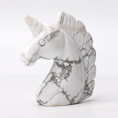 2.0 inch Howlite Unicorn Crystal Carving Figurine