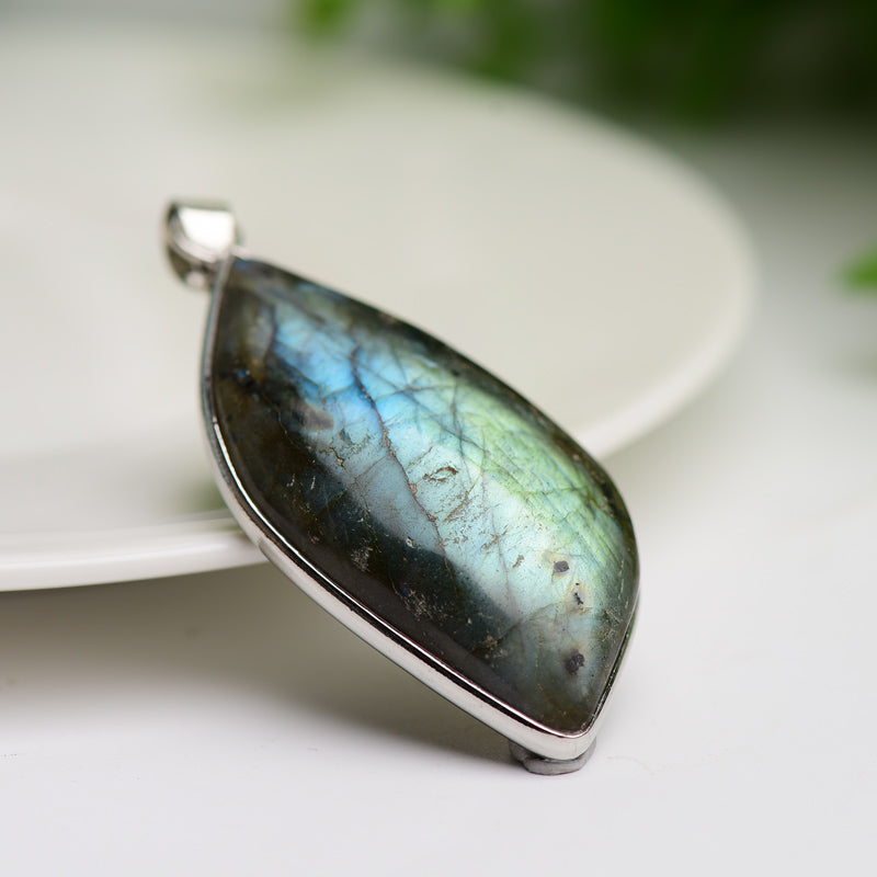 2.0 inch Labradorite Crystal Pendant for Spiritual Protection