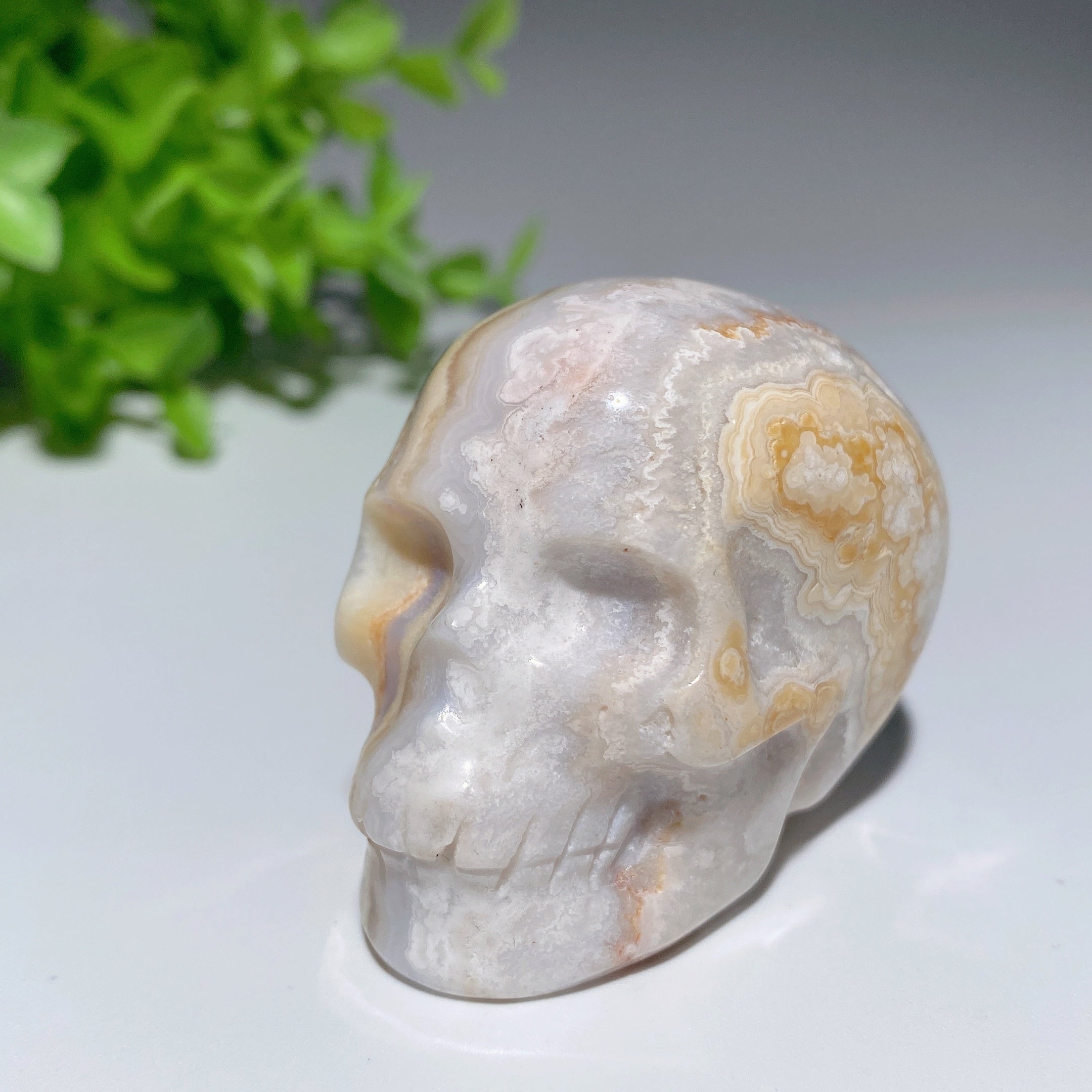 2.0-inch Mixed Crystal Skull Carvings for Healing & Meditation