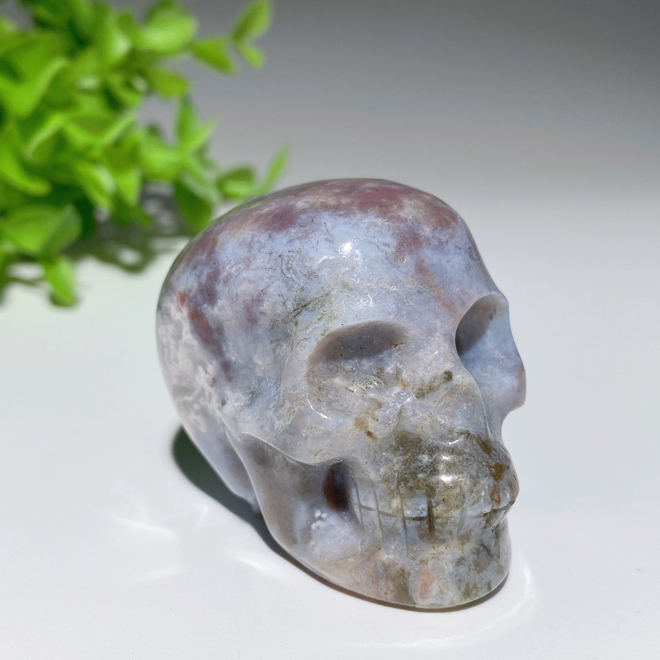 2.0-inch Mixed Crystal Skull Carvings for Healing & Meditation