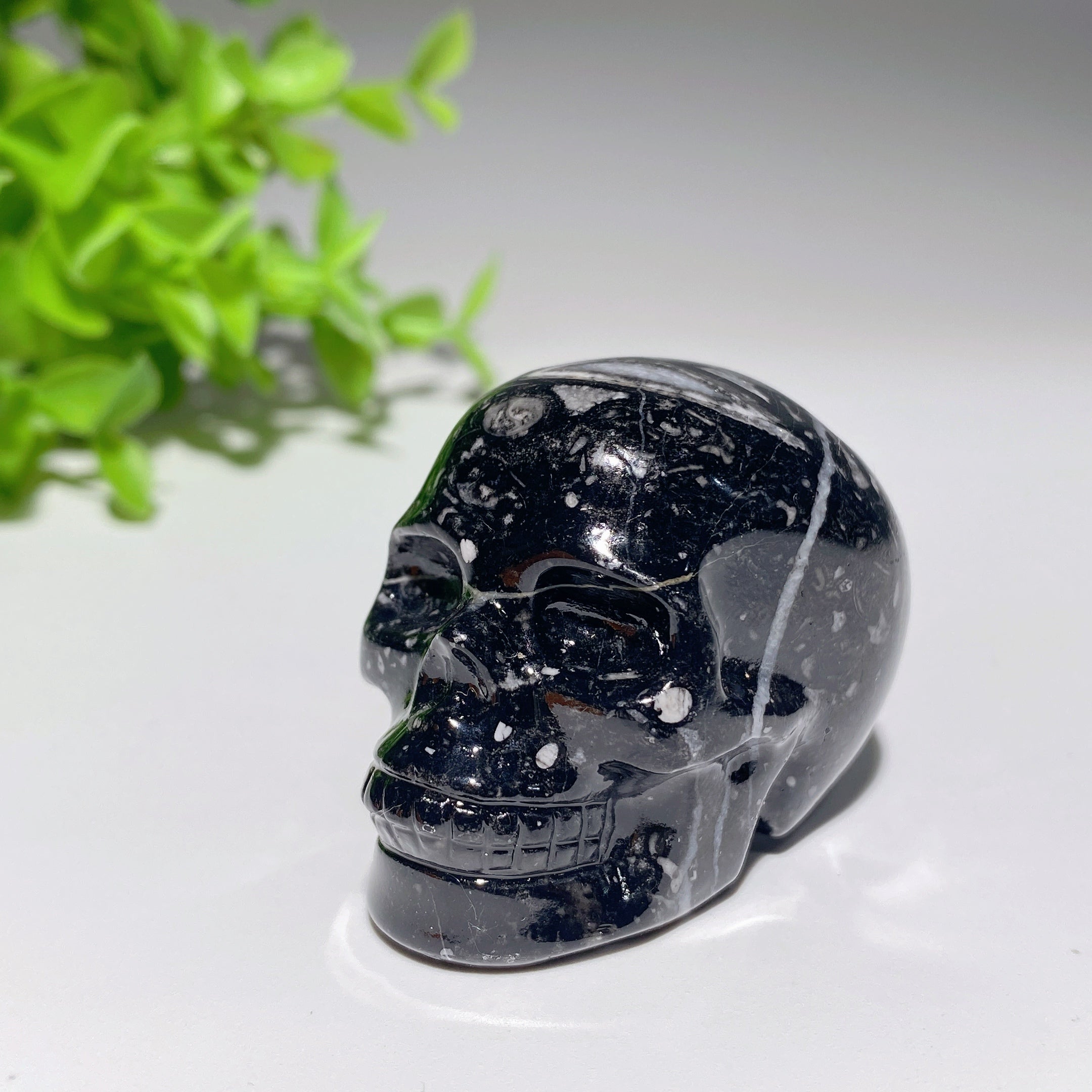2.0-inch Mixed Crystal Skull Carvings for Healing & Meditation