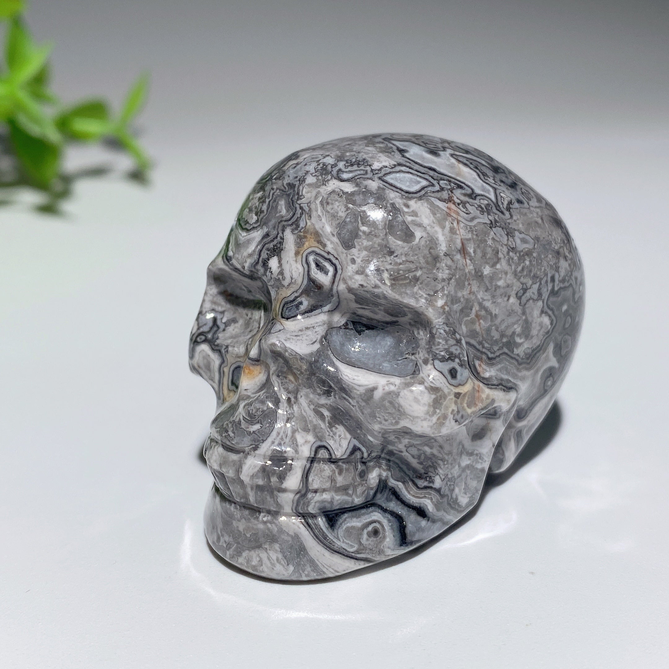 2.0-inch Mixed Crystal Skull Carvings for Healing & Meditation