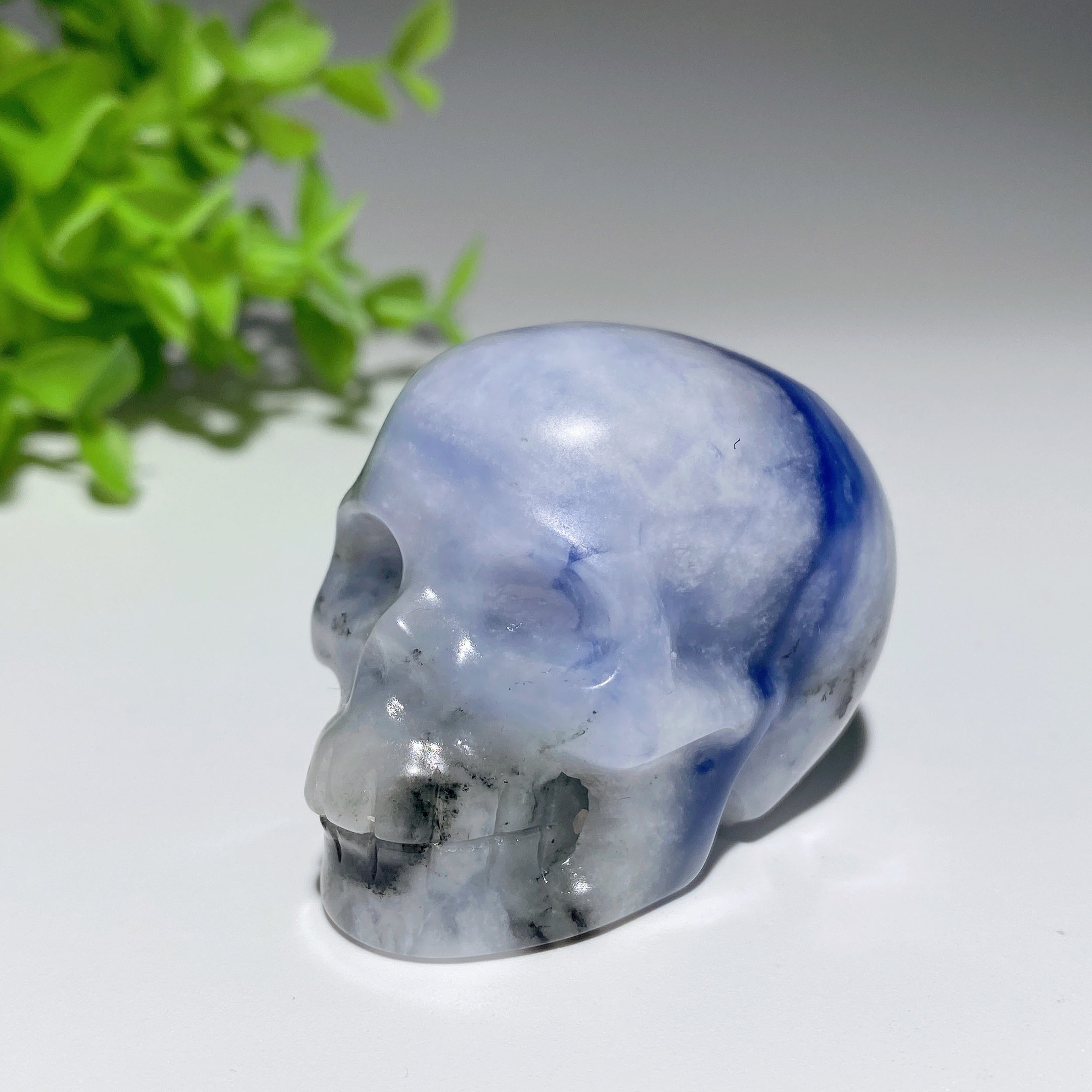 2.0-inch Mixed Crystal Skull Carvings for Healing & Meditation
