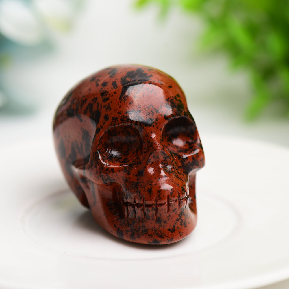 2.0-Inch Mixed Crystal Skull Carvings for Meditation & Healing