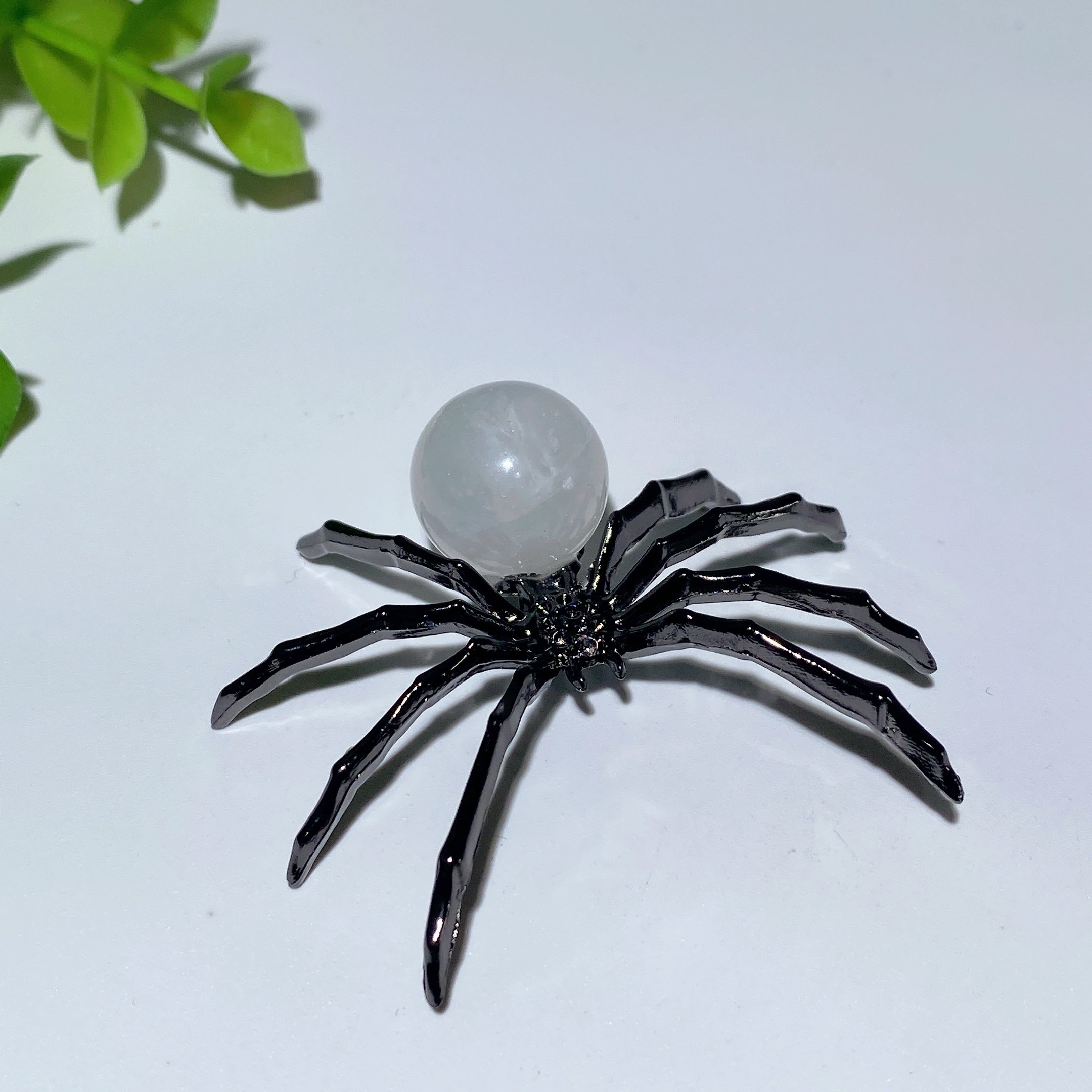 2.0 Inch Mixed Crystal Spider Figurine with Polished Gem Body