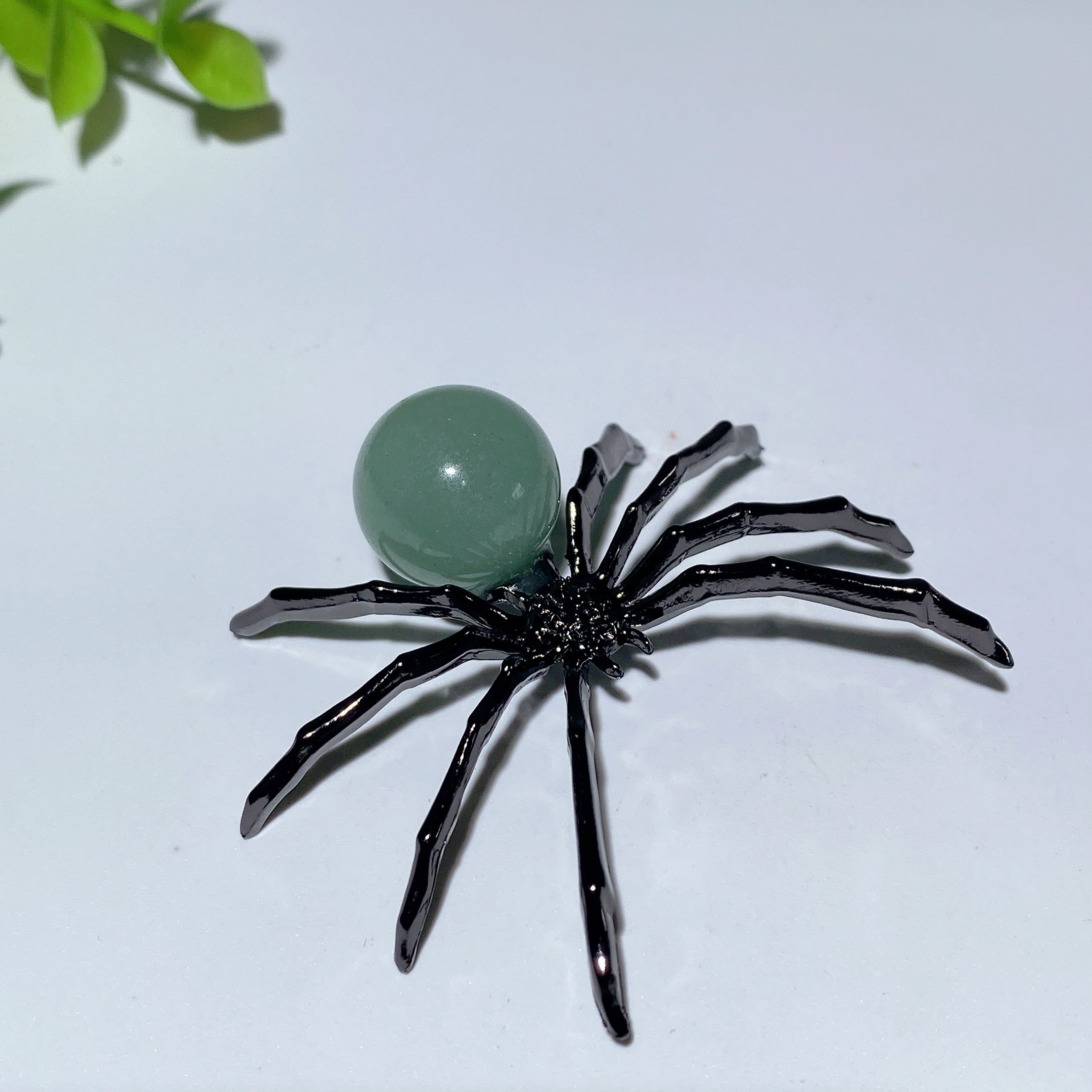 2.0 Inch Mixed Crystal Spider Figurine with Polished Gem Body