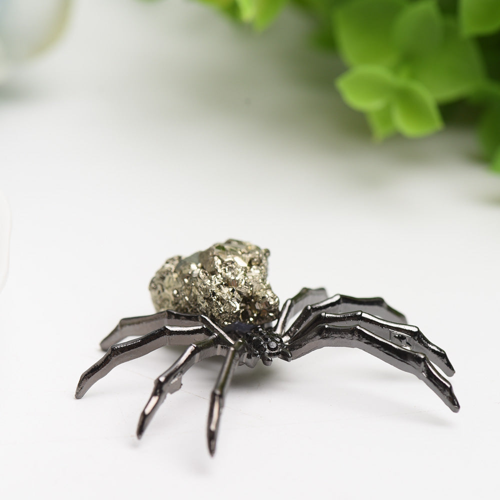 2.0 inch Raw Pyrite Stone Spider Crystal Specimen