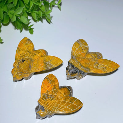 2.1-2.5 inch Bumblebee Jasper Bee Crystal Carving