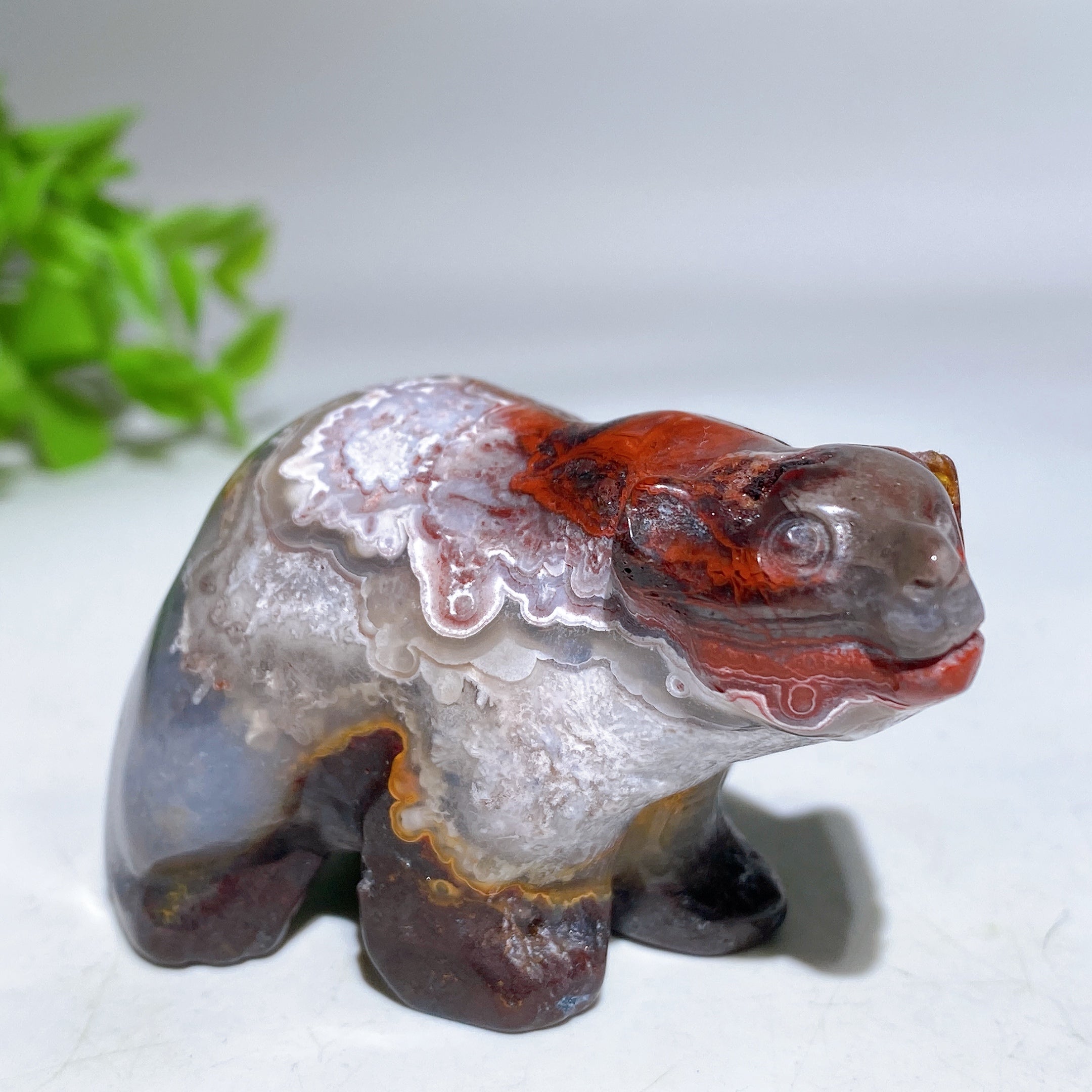 2.1 inch Crystal Bear Carving for Healing and Energy