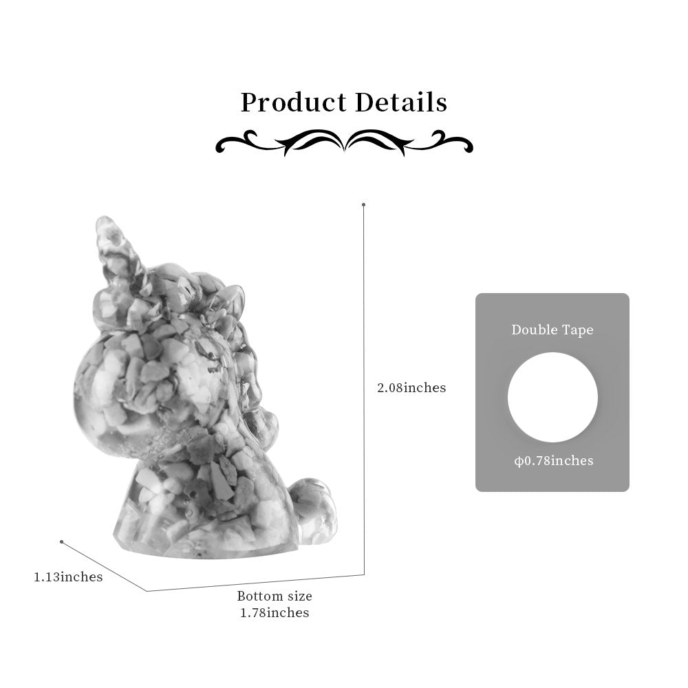 2.1-Inch Lapis Resin Unicorn Crystal Figurine for Healing Energy