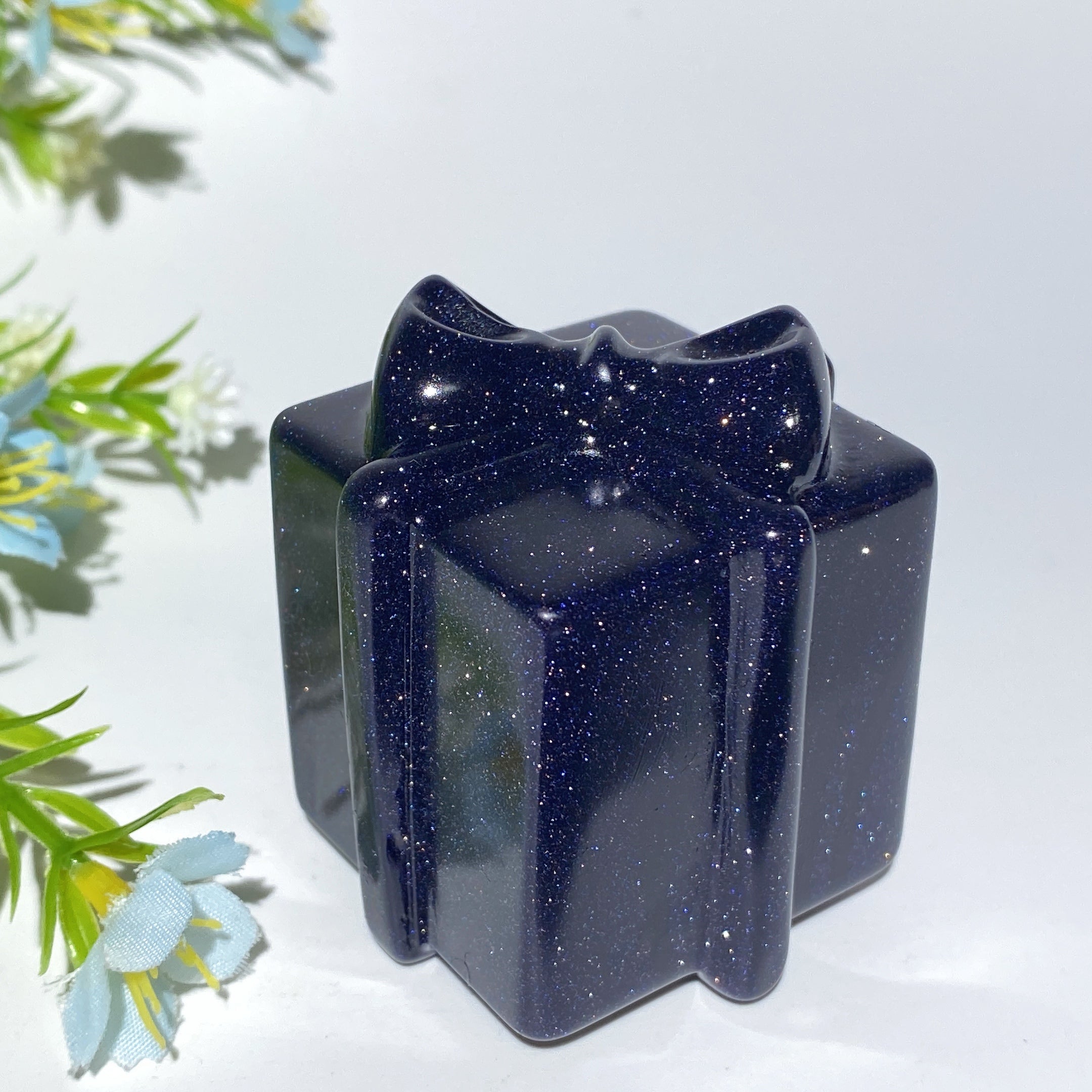 2-2.2 inch Mixed Crystal Carved Gift Box for Healing