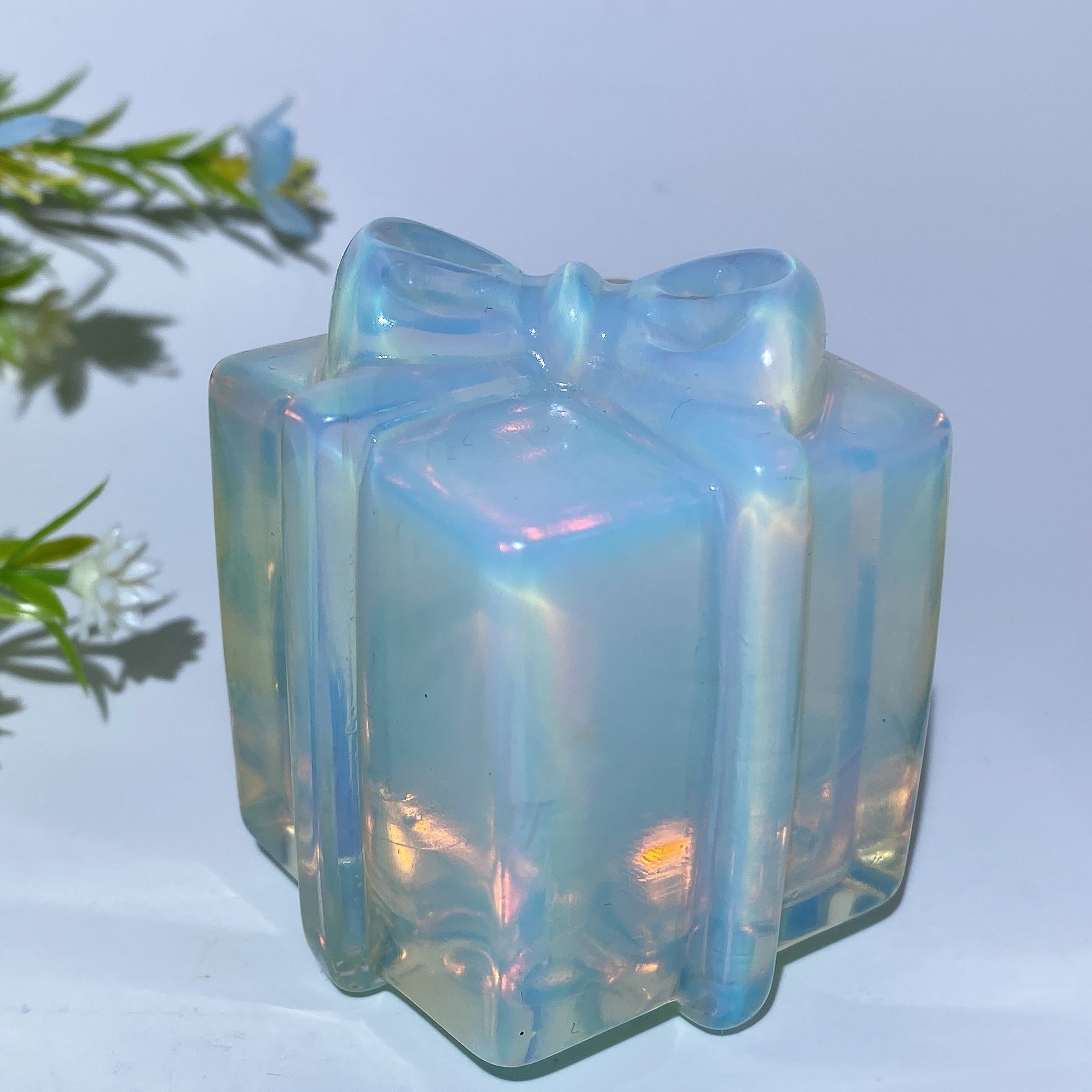 2-2.2 inch Mixed Crystal Carved Gift Box for Healing
