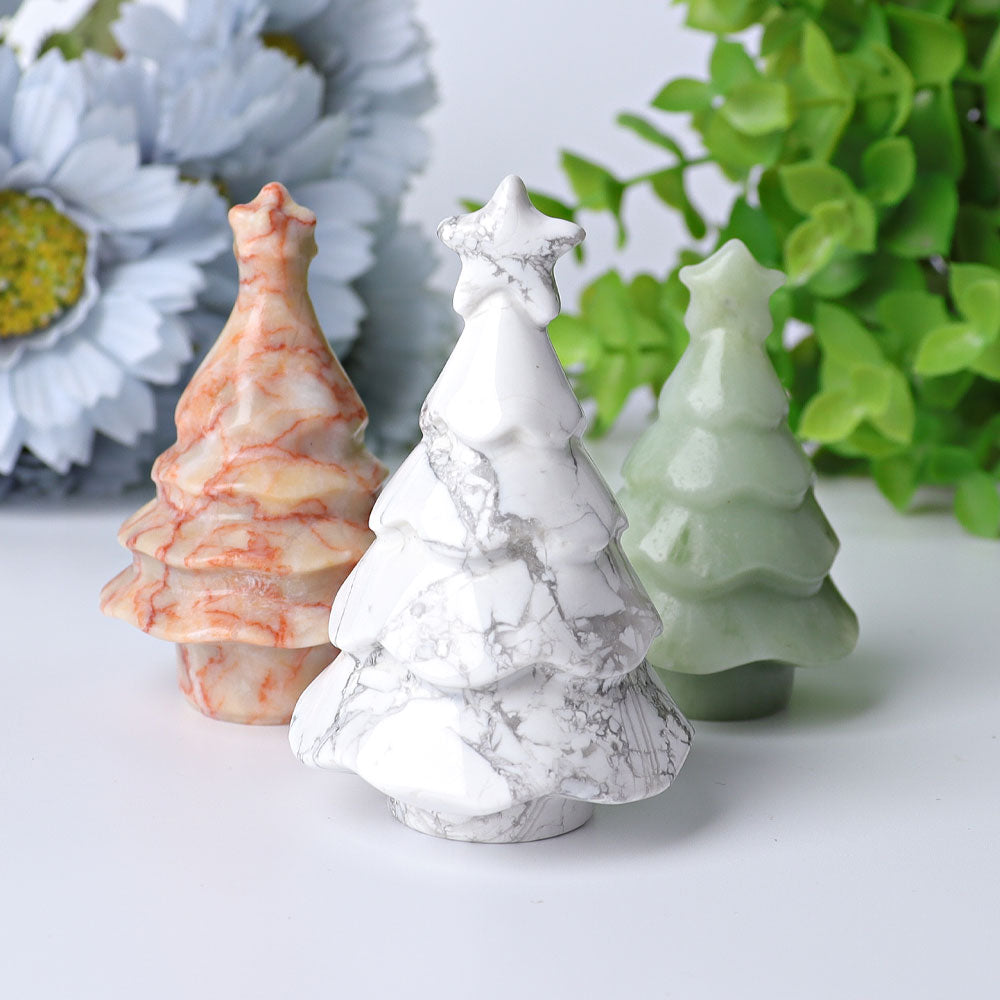 2-2.5 inch Crystal Tree Carvings for Healing & Decor