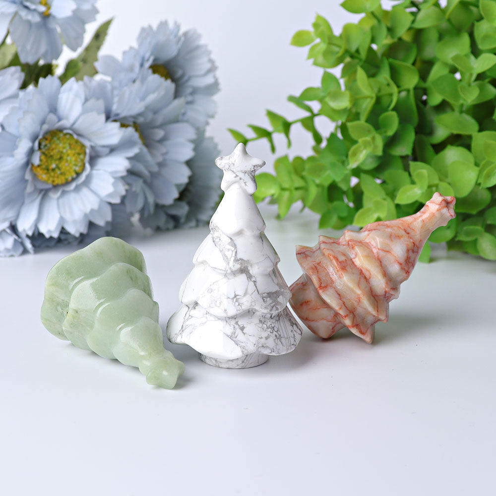 2-2.5 inch Crystal Tree Carvings for Healing & Decor