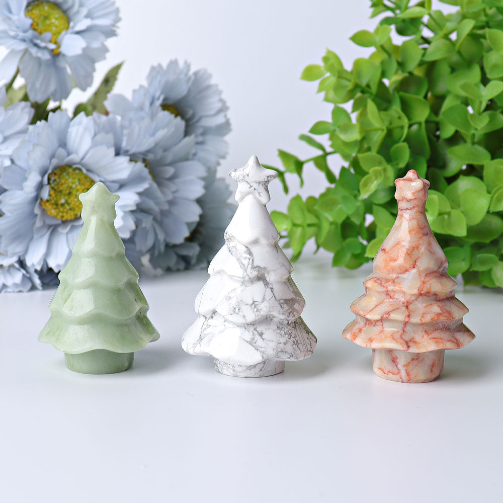 2-2.5 inch Crystal Tree Carvings for Healing & Decor