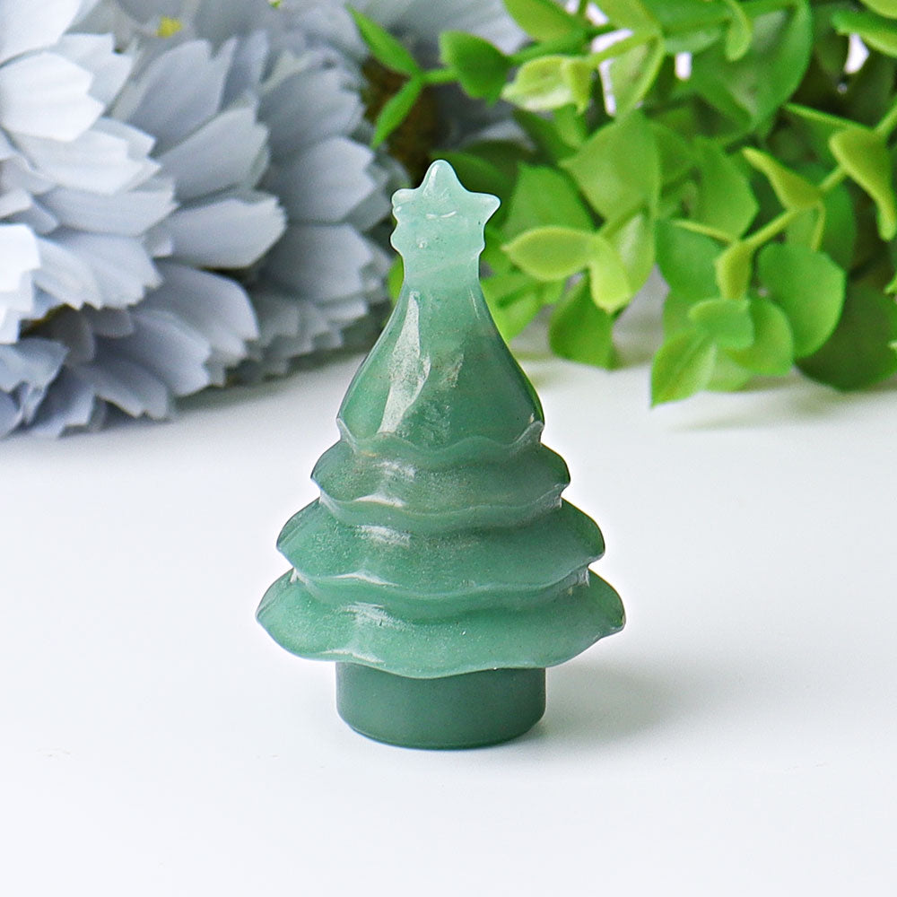 2-2.5 inch Crystal Tree Carvings for Healing & Decor