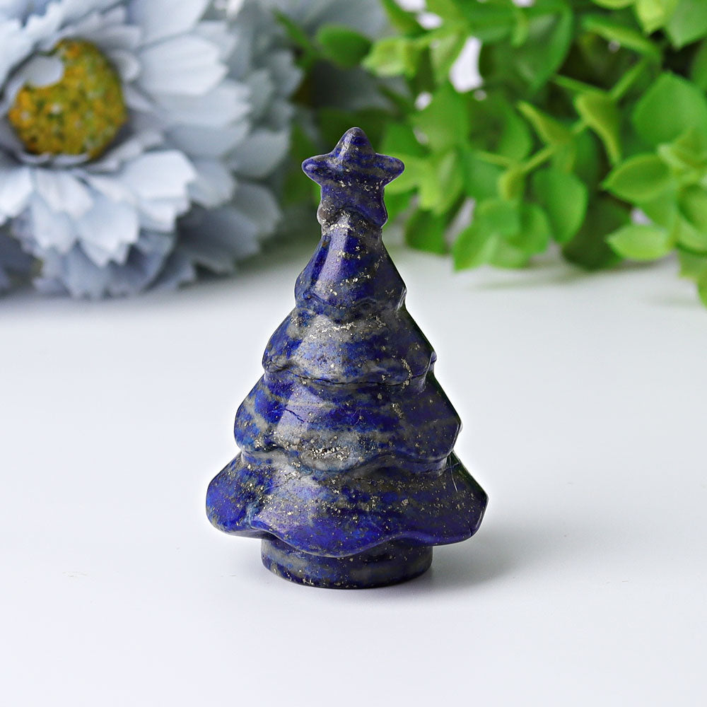 2-2.5 inch Crystal Tree Carvings for Healing & Decor