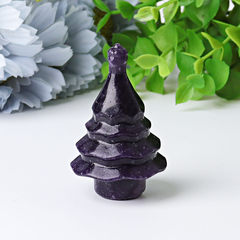 2-2.5 inch Crystal Tree Carvings for Healing & Decor