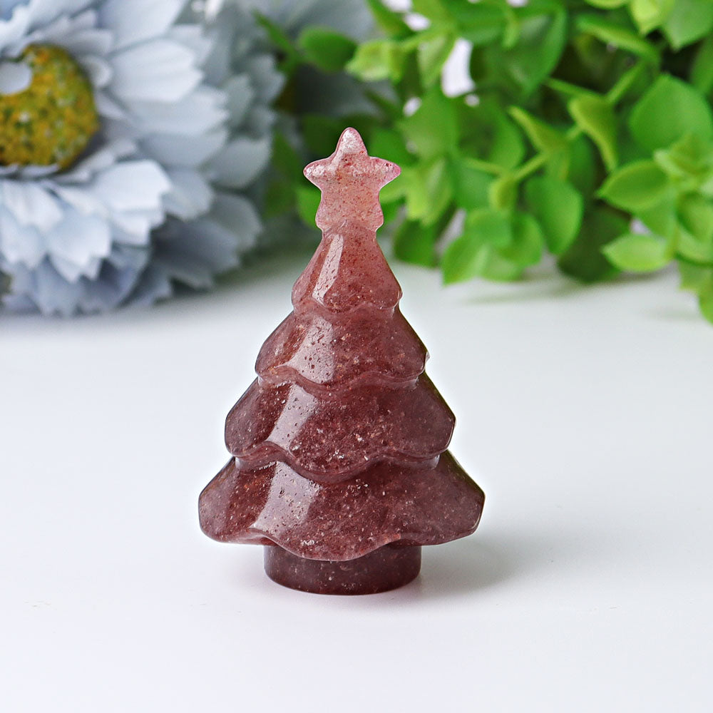 2-2.5 inch Crystal Tree Carvings for Healing & Decor